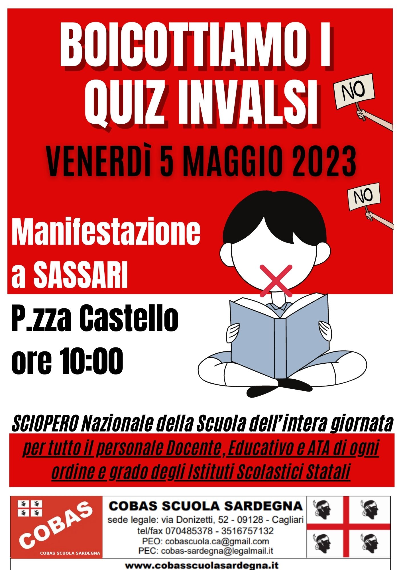 Cobas Scuola sciopero 5 maggio Istituto di Istruzione Superiore "Michele Giua"